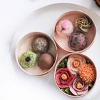 【うめとおはぎ】古都の椿と冬菊 おはぎ7種7個＜卵不使用無添加＞お歳暮2025 1