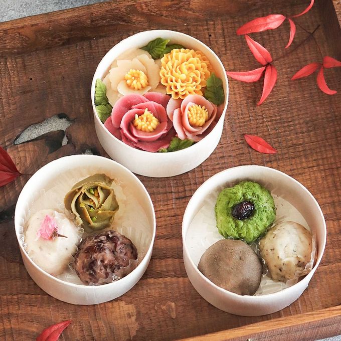 【うめとおはぎ】古都の椿と冬菊 おはぎ7種7個＜卵不使用無添加＞お歳暮2025 3