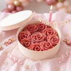＜うめとおはぎ＞薔薇のおはぎケーキ_誕生日ロウソクプレート付(添加物不使用・卵不使用) 4