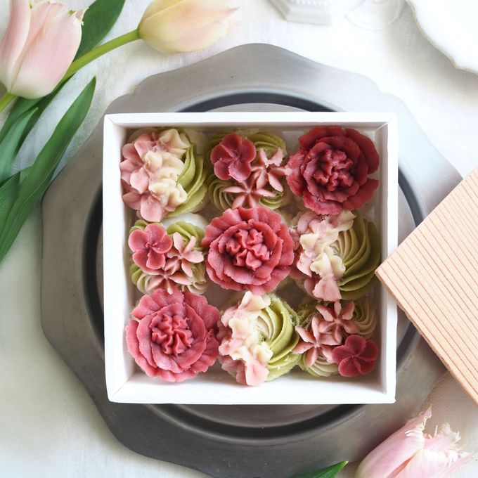 【母の日】＜うめとおはぎ＞おはぎのフラワーBOX（カーネーション）母の日2026 5