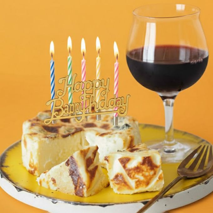 【MAHOROWA/誕生日プレート/ロウソク付】PREMIUMバスクブルーチーズケーキ＜グルテンフリー＞ 1