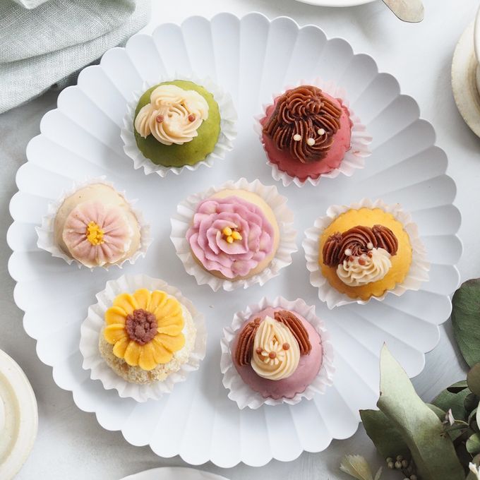 【うめとおはぎ】わんことお花のおはぎ8個＜卵不使用無添加＞お歳暮2025 2