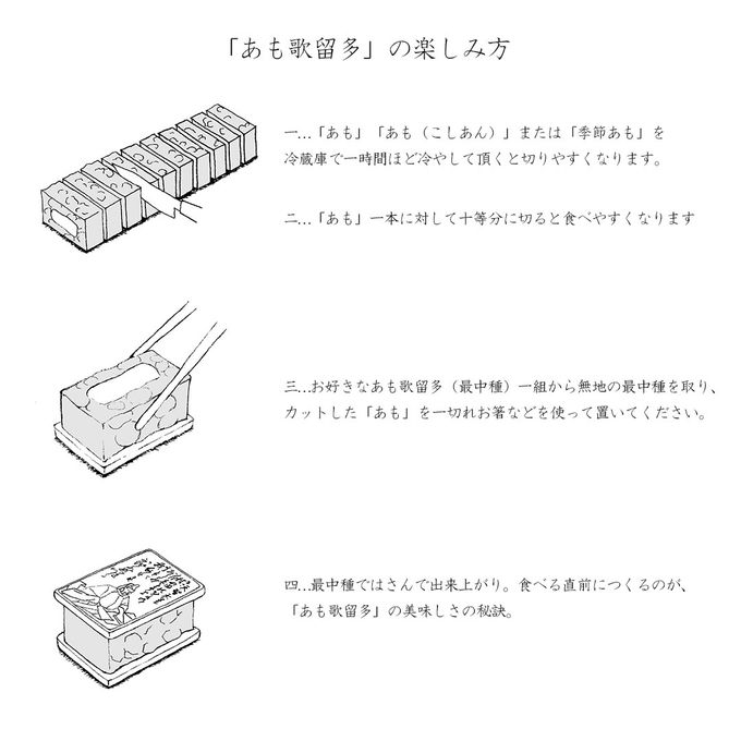 あも歌留多（最中種）食べ方 3