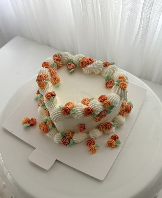 【CHOOSY CAKE】【12色から選べる】韓国風ヴィンテージローズケーキ