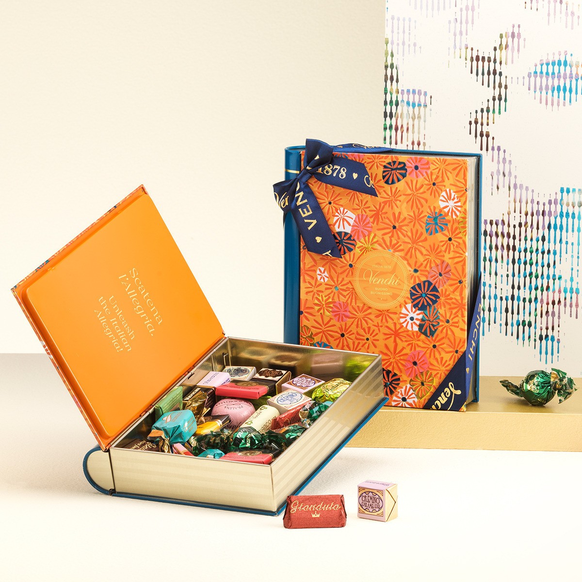 ムリーニ フラワー マキシブック缶（ヴェンキ｜Venchi） | Cake.jp