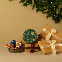 ラウンド缶 クリスマス アリス ブロー