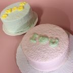 【文字変更OK】ふわもこパステルカラーセンイル4号／推し活・誕生日・記念日におすすめ オーダーメイドメッセージケーキ 4