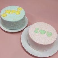 【文字変更OK】ふわもこパステルカラーセンイル5号／推し活・誕生日・記念日におすすめ オーダーメイドメッセージケーキ