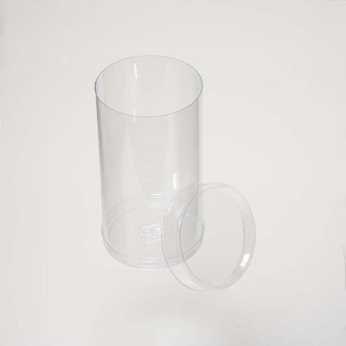 PVC 円筒ケース (透明) φ50×H90mm 280個入 蓋付き ZAP003-280 1