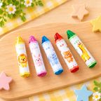 【乳不使用】どうぶつクレヨン風チョコ（いちご味） 5本入り｜遊べる・美味しい！見た目もかわいいクレヨン型スイーツ 3