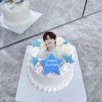 【選べる9色】星散り写真プリントケーキ｜9色から選べる｜推し活・本人不在の誕生日会 2