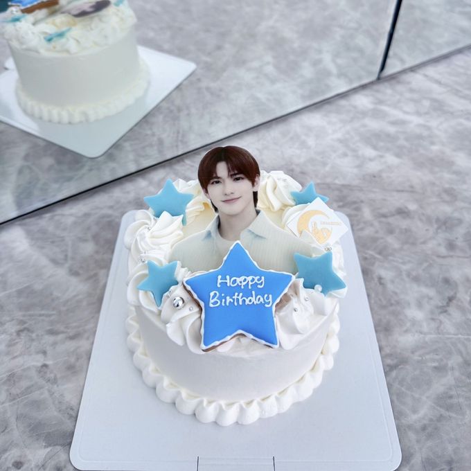 【選べる9色】星散り写真プリントケーキ｜9色から選べる｜推し活・本人不在の誕生日会 2