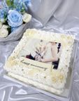 大型フォトケーキ30㎝×30㎝｜記念日・誕生日・結婚祝い・法人イベント｜写真プリントケーキ 2