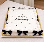 【大型】シンプルモノトーンケーキ30㎝×30㎝｜記念日・誕生日・結婚祝い・法人イベント 1