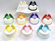 【選べる9色】リボン×ハートプレートケーキ｜誕生日・記念日・推し活対応｜写真映え◎ 1