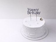 シンプルミルキーパールケーキ（ホワイト）｜誕生日・記念日・推し活対応｜写真映え◎ 1