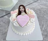 【選べる9色】ハート散り写真プリントケーキ｜9色から選べる｜推し活・本人不在の誕生日会 2