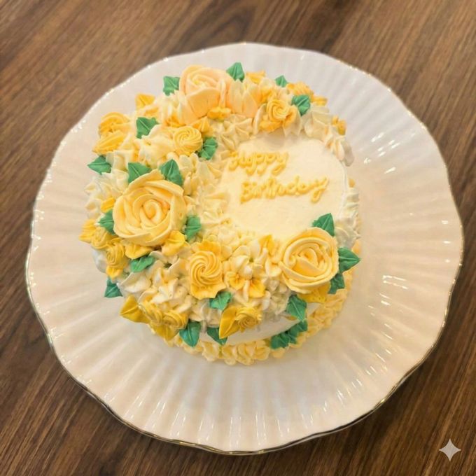 推し色  フラワーデコレーションケーキ  4号  冷凍 メッセージプレート選択 誕生日 母の日 アイドル 9