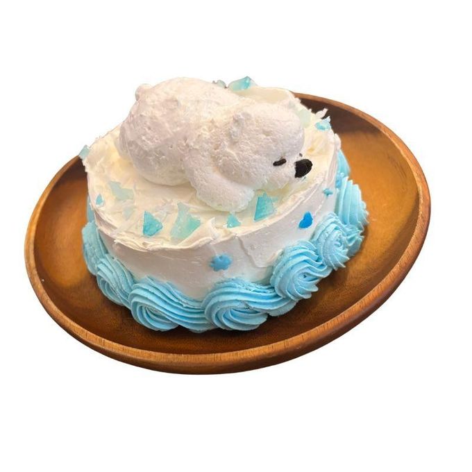 ホールケーキ 4号 ハリネズミのスイートポテト 白熊が琥珀糖で泳ぐ かわいい プレゼント 冷凍 2