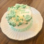 推し色  フラワーデコレーションケーキ  4号  冷凍 メッセージプレート選択 誕生日 母の日 アイドル 7