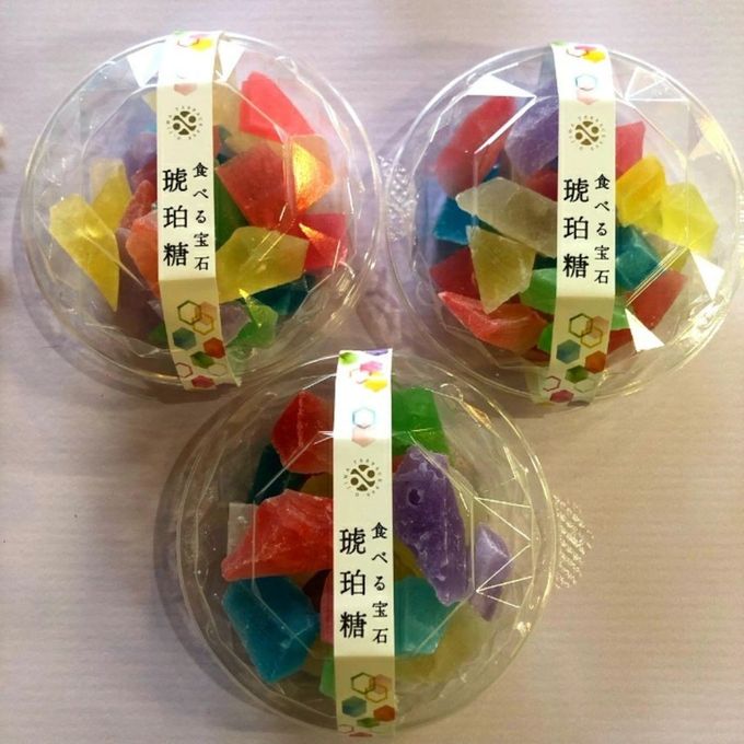 食べる宝石 琥珀糖 3個セット 宝石 お菓子 新潟製造 ルレクチェ いちご ブルーハワイ バナナ りんご 寒天ゼリー 琥珀糖寒天 ASMR 食べる宝石 6