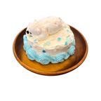 ホールケーキ 4号 ハリネズミのスイートポテト 白熊が琥珀糖で泳ぐ かわいい プレゼント 冷凍 3