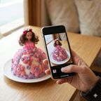 フリルデザイン／ミルキーブルー 選べるドレスデザイン プリンセスドールケーキ（6号ホール）― フリル／フラワー／ロゼット／グラデーション ―誕生日・記念日向け 手作りケーキ 10