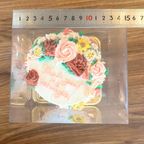 母の日 フラワー デコレーションケーキ 4号（2～4名様） 華やかなバタークリーム仕上げ｜メッセージカード対応｜冷凍配送 5