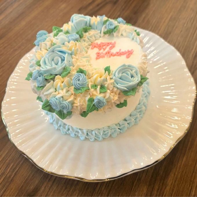 推し色  フラワーデコレーションケーキ  4号  冷凍 メッセージプレート選択 誕生日 母の日 アイドル 6