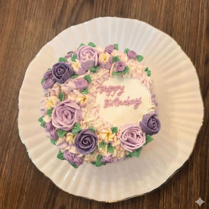 推し色  フラワーデコレーションケーキ  4号  冷凍 メッセージプレート選択 誕生日 母の日 アイドル 8