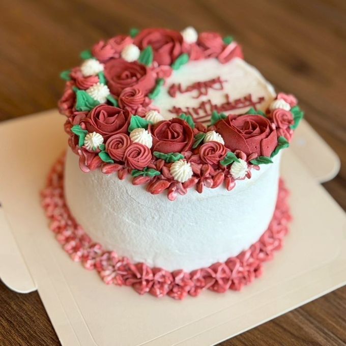 推し色  フラワーデコレーションケーキ  4号  冷凍 メッセージプレート選択 誕生日 母の日 アイドル 6