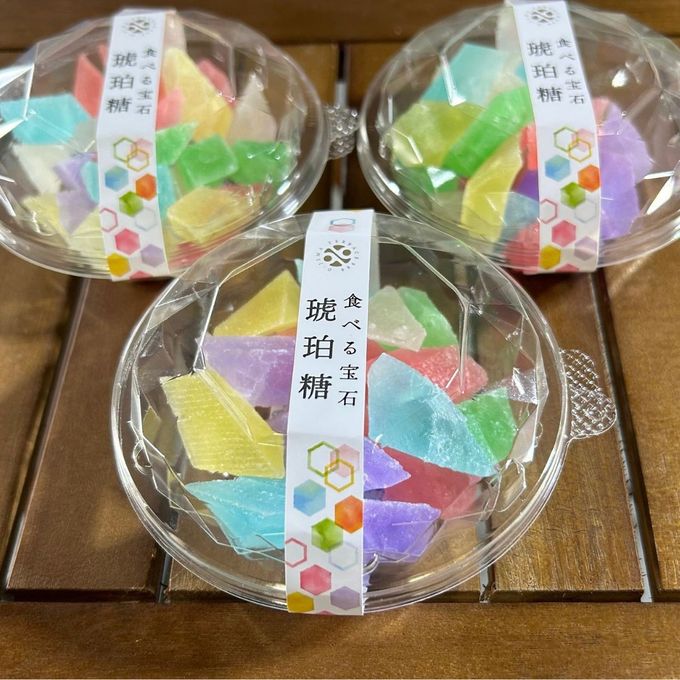 食べる宝石 琥珀糖 3個セット 宝石 お菓子 新潟製造 ルレクチェ いちご ブルーハワイ バナナ りんご 寒天ゼリー 琥珀糖寒天 ASMR 食べる宝石 3