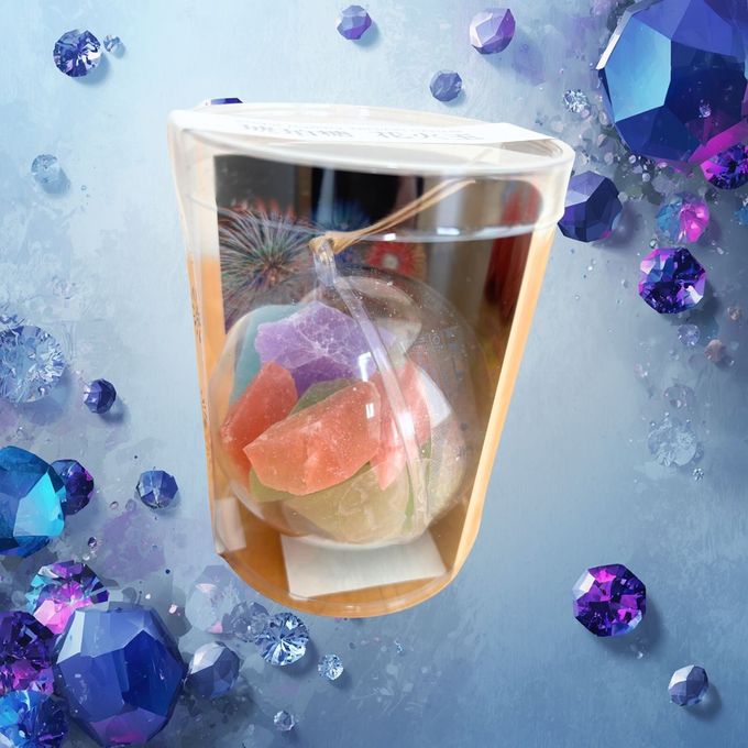 琥珀糖 花火玉 食べる宝石 6個セット ASMR｜Sugar Jewelry NIPPON HANABI｜ギフト 日本三大花火 フルーツ味 2