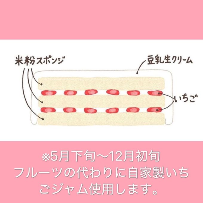 乳卵小麦ナッツ不使用カーネーションケーキ５号│アレルギー対応／ 3
