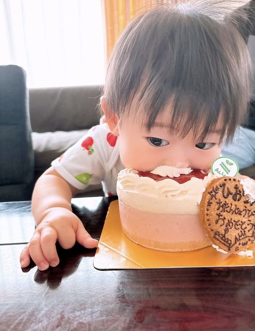 【スマッシュケーキ】１才誕生日に│アレルギー対応ケーキ/いちごみるくケーキ(４号)乳卵小麦不使用 2