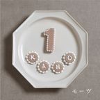 バースデーアイシングクッキー＆ホワイトケーキセット くま 3号 9cm ◎ / 名入れ 4