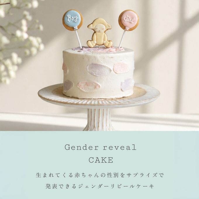 ジェンダーリビールケーキ 3号 9cm◎ / サプライズ 記念日 お祝い 5