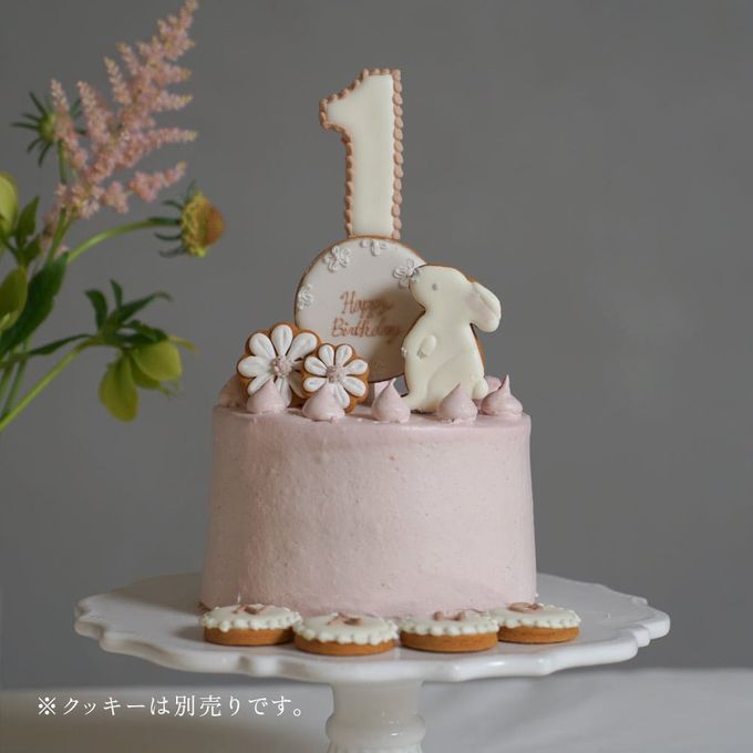 ファーストバースデーケーキ 単品 ピンク 3号 9cm ◎ 2