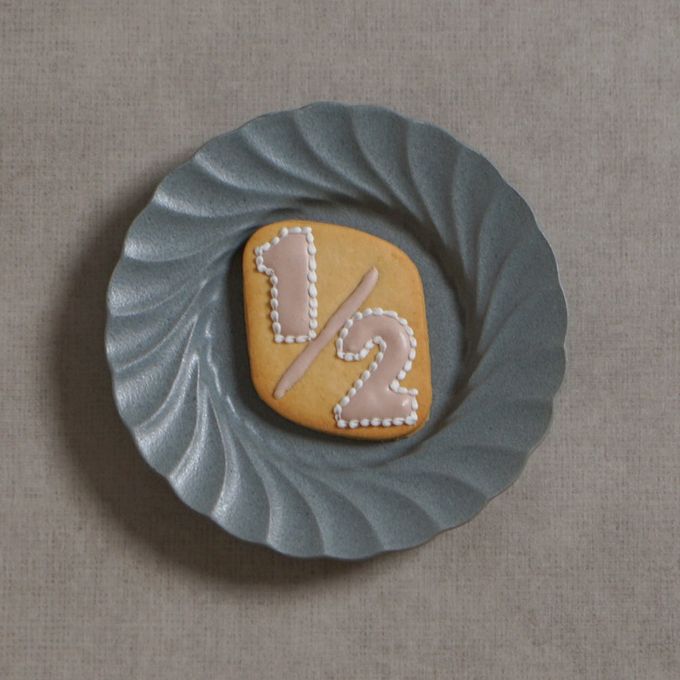 バースデーアイシングクッキー＆ホワイトケーキセット くま 3号 9cm ◎ / 名入れ 8