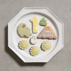 バースデーアイシングクッキー＆ホワイトケーキセット 恐竜 3号 9cm ◎ / 名入れ 3