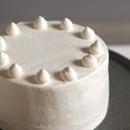 ファーストバースデーケーキ 単品 ホワイト 3号 9cm ◎ 3