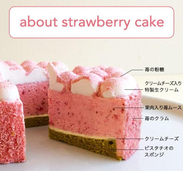 苺のケーキ断面 3