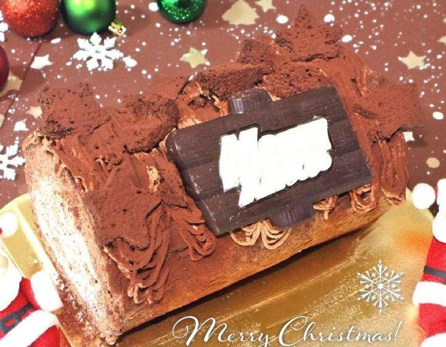 濃厚チョコレートクリームデコレーションロールケーキ 13.5cm クリスマス2025 1