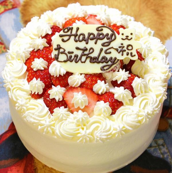 いちご生クリームケーキ 6号 18cm（ホームメードのお店～うしゃぎさん～） | Cake.jp