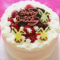 うさちゃんいちご生クリームケーキ 4号 12cm