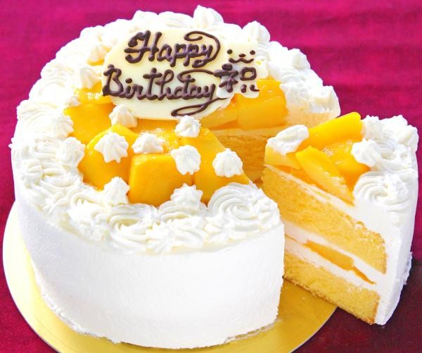 マンゴー生クリームケーキ 4号 12cm （ホームメードのお店～うしゃぎ