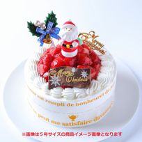 卵除去 卵を使用していないXmasケーキ 4号 12cm プラスチックサンタ