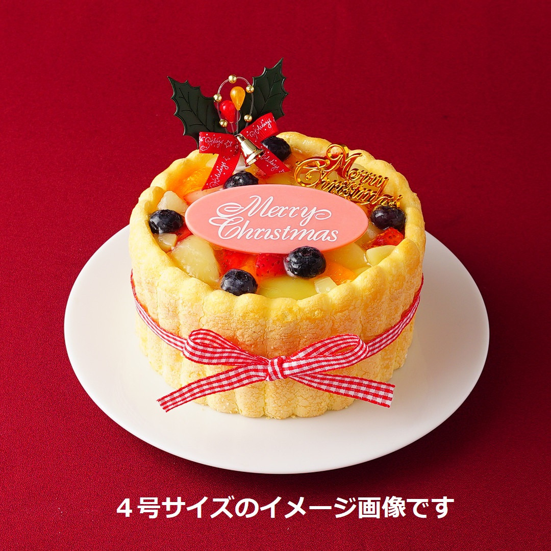 Xmasファーストバースデーケーキ 3号 スマッシュケーキ ピンク
