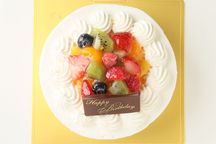 バニラカスタード風味のフルーツアイスデコレーションケーキ 5号 15cm 2