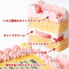 感謝状ケーキ 20×20cm苺風味のピンク生クリーム  4